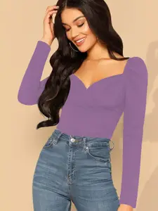 Dream Beauty Fashion Sweetheart Neck Fitted Top