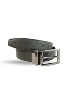 Calvadoss Men Textured PU Reversible Belt