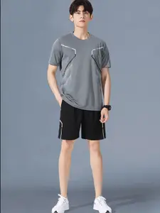 StyleCast Printed Round Neck T-shirt With Shorts Co-Ords