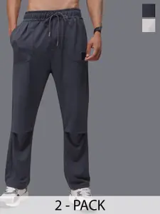 MADSTO Men Pack Of 2 Cotton Low-Rise Track Pants & Jogger