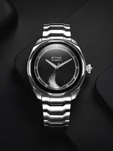 Titan Men Dial & Stainless Steel Bracelet Style Straps Automatic  Analogue Watch 10011KM02
