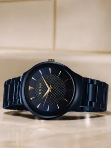 Titan Men Patterned Dial & Ceramic Bracelet Style Straps Analogue Watch 90014KC04