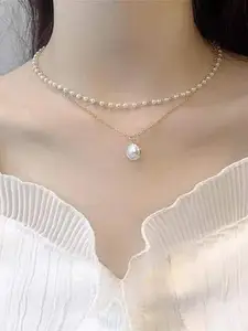 DressBerry Gold-Plated Alloy Minimal Necklace