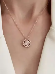 DressBerry Rose Gold-Plated Alloy Minimal Necklace