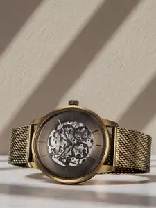 Titan Men Skeleton Analogue Automatic Motion Powered Watch 90110QM03