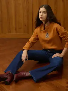 U.S. Polo Assn. Women Flared Clean Look No Fade Stretchable Jeans