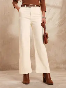 U.S. Polo Assn. Women Women Wide Leg High-Rise Stretchable Cargo Jeans