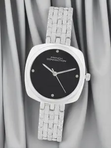 French Connection Women Square Dial & Bracelet Style Straps Analogue Watch FCN0143BSM