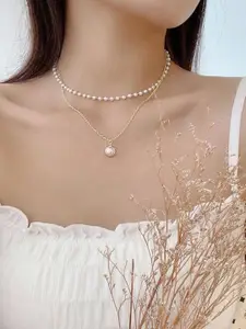 DressBerry Gold-Plated Alloy Minimal Necklace