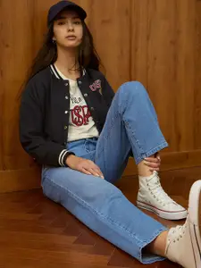 U.S. Polo Assn. Women Straight Fit Clean Look Light Fade Stretchable Jeans