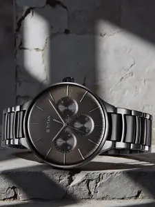 Titan Men Printed Dial & Stainless Steel Bracelet Style Straps Analogue Multi Function Watch 90148KD06