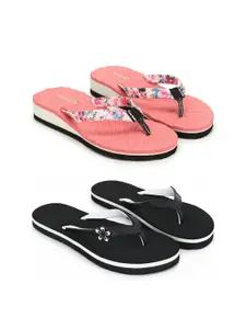 TWO SOFT Women pack of 2 Thong Flip-Flops