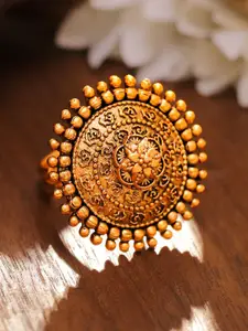 Rubans 18K Gold-Plated Adjustable Finger Ring