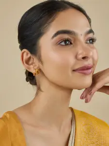 Kushal's Fashion Jewellery Embellished Bridal 92.5 Silver Zircon Elephant Earrings