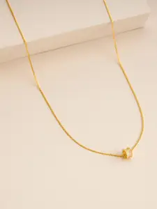 Kushal's Fashion Jewellery Sterling Silver Gold-Plated Necklace