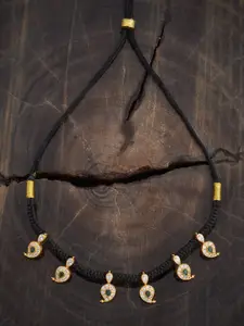 Kushal's Fashion Jewellery Embellished Bridal 92.5 Gold-Plated Zircon Necklace