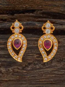 Kushal's Fashion Jewellery Embellished Bridal 92.5 Pure Contemporary Zircon Temple Studs