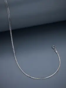 Kushal's Fashion Jewellery 92.5 Pure Silver Rhodium-Plated Anklet