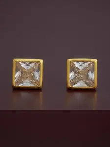 Kushal's Fashion Jewellery  92.5  Silver White Gold-Plated Classic Studs Earrings