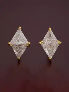Kushal's Fashion Jewellery 92.5  Silver Gold-Plated Classic Studs