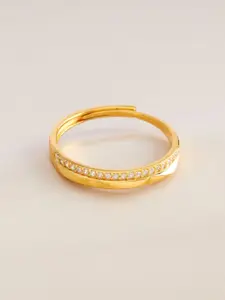 Kushal's Fashion Jewellery White Gold-Plated Ethnic 92.5 Pure Silver Finger Ring