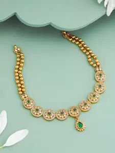 Kushal's Fashion Jewellery Women Gold-Plated Temple Necklace