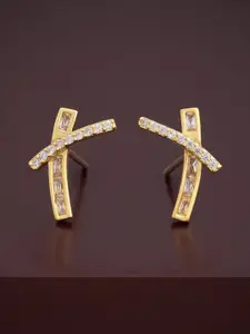 Kushal's Fashion Jewellery 92.5  Silver Gold-Plated Classic Studs