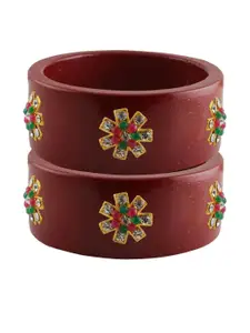 Vidhya Kangan Multi-Coloured Brass Bangles