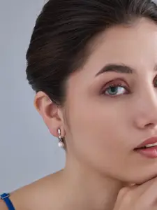 Kushal's Fashion Jewellery 92.5  Silver Pearl Classic Drop Earring