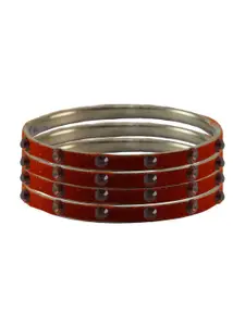 Vidhya Kangan Orange Brass Bangles