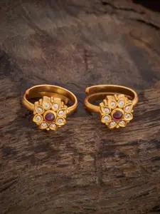 Kushal's Fashion Jewellery Gold-Plated Toe Rings