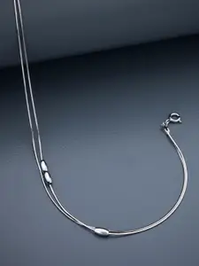 Kushal's Fashion Jewellery Rhodium-Plated Anklet