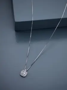 Kushal's Fashion Jewellery Sterling Silver Rhodium-Plated Necklace