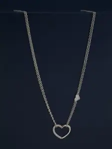 Kushal's Fashion Jewellery  92.5  Silver Rhodium-Plated Necklace