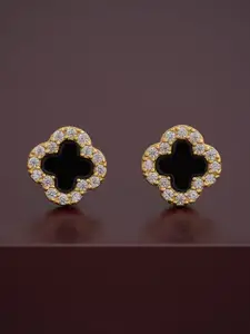 Kushal's Fashion Jewellery 92.5  Silver Gold-Plated Classic Studs