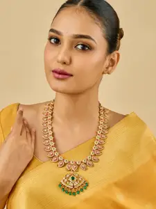Kushal's Fashion Jewellery Women Gold-Plated Temple Necklace