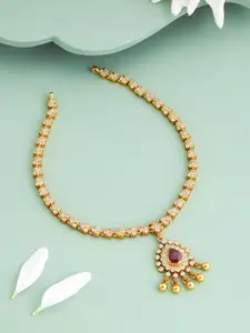 Kushal's Fashion Jewellery Women Gold-Plated Temple Necklace