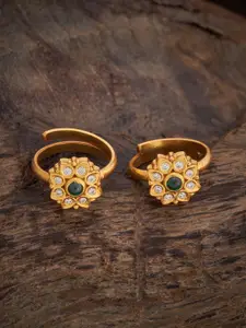 Kushal's Fashion Jewellery Gold-Plated Toe Rings
