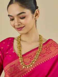 Kushal's Fashion Jewellery Embellished Bridal 92.5 Victorian-Plated Stone Necklace