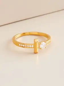 Kushal's Fashion Jewellery White Gold-Plated Ethnic 92.5 Pure Silver Finger Ring