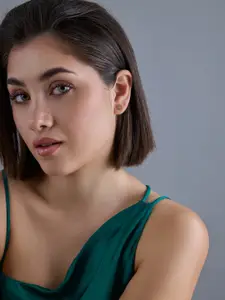 Kushal's Fashion Jewellery Gold-Plated Classic 92.5  Silver Studs