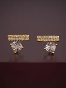 Kushal's Fashion Jewellery 92.5  Silver Gold-Plated Classic Studs
