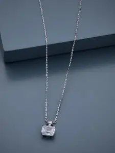 Kushal's Fashion Jewellery Women Sterling Silver Rhodium-Plated Necklace