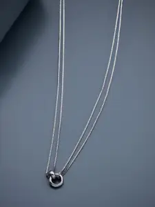 Kushal's Fashion Jewellery Women Gold Rhodium-Plated 92.5 Sterling Silver Necklace