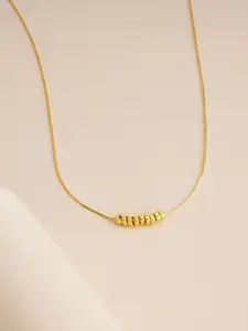 Kushal's Fashion Jewellery Sterling Silver Gold-Plated Necklace