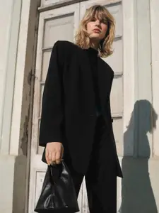 MANGO Double-Breasted Longline Blazer