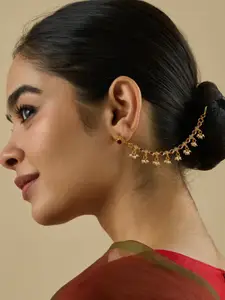 Kushal's Fashion Jewellery 92.5 Pure Silver Gold-Plated Stone-Studded Matil