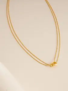 Kushal's Fashion Jewellery Women Sterling Silver Gold-Plated Necklace