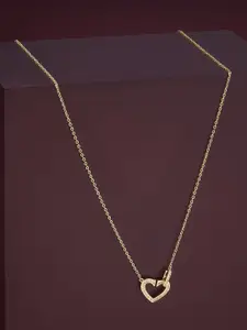 Kushal's Fashion Jewellery  92.5  Silver White Gold-Plated Cubic Zirconia Pendant