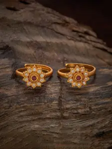 Kushal's Fashion Jewellery Gold-Plated Toe Rings